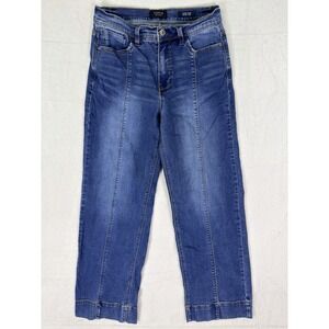 Curve Appeal Jeans Womens 6/28 Blue Medium Wash High Rise Wide Leg Stretch